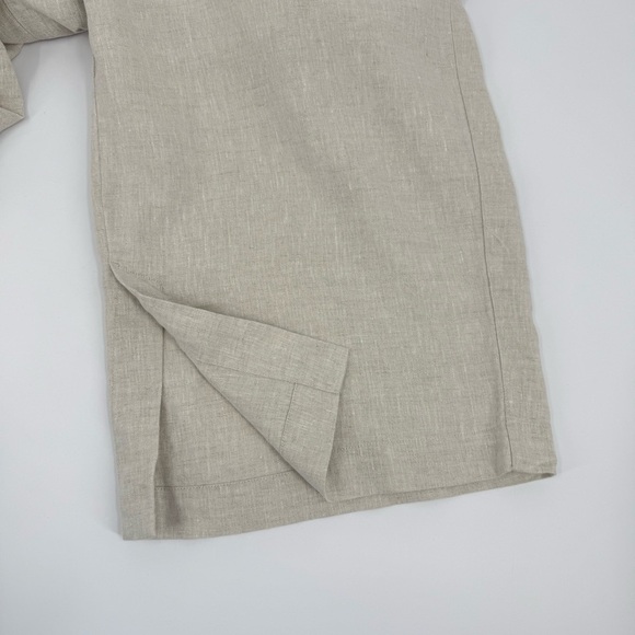 Athleta Retreat Linen High Rise Wide Leg Pant in Natural Undyed Size 3X NEW - Picture 10 of 13